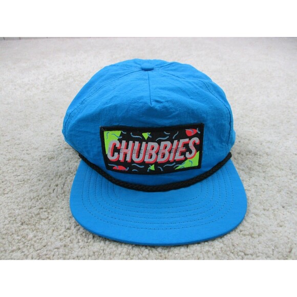 Chubbies Hat Cap Snap Back Blue One Size Adjustable Logo Campus Retro Mens USA - Picture 2 of 9